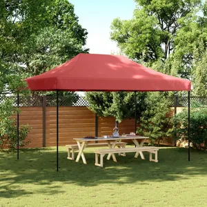 vidaXL Tente de réception pliable escamotable bordeaux 440x292x315 cm pas cher