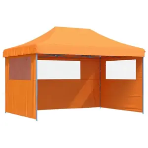 vidaXL Tente de réception pliable escamotable avec 3 parois latérales pas cher
