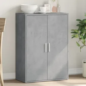 vidaXL Buffet gris béton 60x31x84 cm bois d'ingénierie pas cher