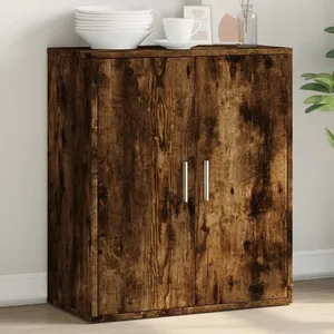 vidaXL Buffet chêne fumé 60x31x70 cm bois d'ingénierie pas cher