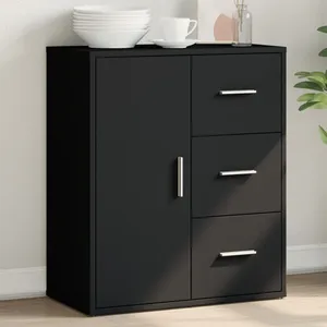 vidaXL Buffet noir 60x31x70 cm bois d'ingénierie pas cher