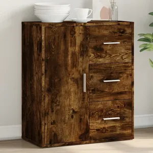 vidaXL Buffet chêne fumé 60x31x70 cm bois d'ingénierie pas cher