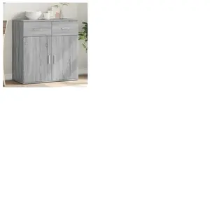 vidaXL Buffet sonoma gris 79x38x80 cm bois d'ingénierie pas cher