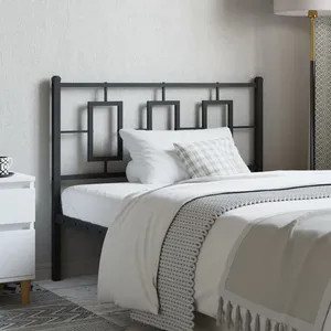 vidaXL Tête de lit métal noir 107 cm pas cher