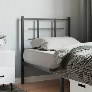 vidaXL Tête de lit métal noir 75 cm pas cher