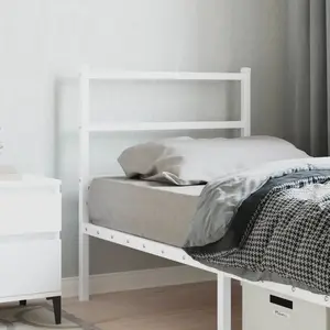 Comparateur de prix : vidaXL Tête de lit métal blanc 75 cm