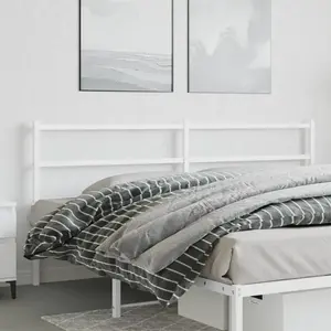 Comparateur de prix : vidaXL Tête de lit métal blanc 180 cm