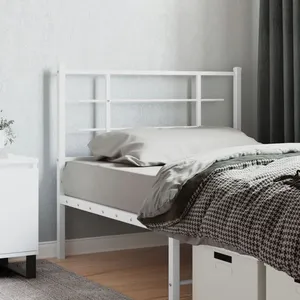 Comparateur de prix : vidaXL Tête de lit métal blanc 100 cm