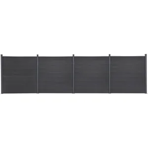 Comparateur de prix : vidaXL Ensemble de panneaux de clôture gris 699x186 cm WPC