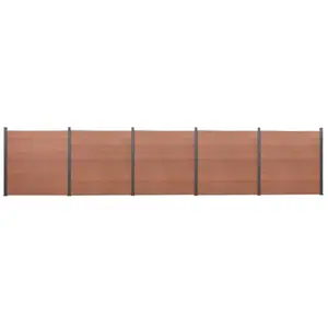 Comparateur de prix : vidaXL Ensemble de panneaux de clôture marron 872x186 cm WPC
