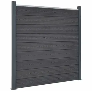 Comparateur de prix : vidaXL Ensemble de panneaux de clôture gris 180x186 cm WPC