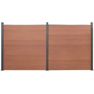 Comparateur de prix : vidaXL Ensemble de panneaux de clôture marron 353x186 cm WPC