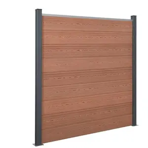 Comparateur de prix : vidaXL Ensemble de panneaux de clôture marron 699x186 cm WPC