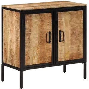 vidaXL Buffet 70x35x70 cm bois de manguier brut massif pas cher