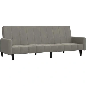 vidaXL Canapé-lit à 2 places gris clair velours pas cher