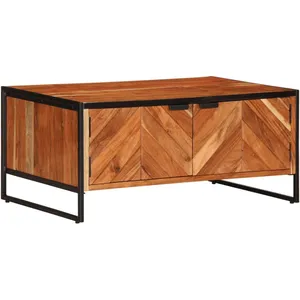 vidaXL Table basse 90x55x40 cm bois massif d'acacia pas cher