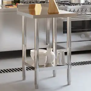 Comparateur de prix : vidaXL Table de travail de cuisine avec dosseret 55x55x93 cm inox