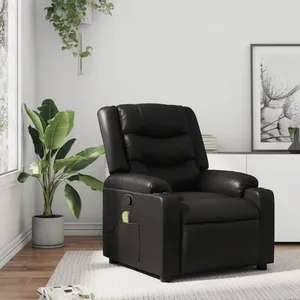 Comparateur de prix : vidaXL Fauteuil de massage inclinable Noir Similicuir