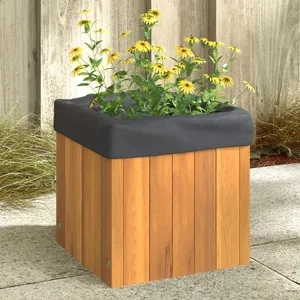 Comparateur de prix : vidaXL Jardinière 25x25x25 cm bois massif d'acacia