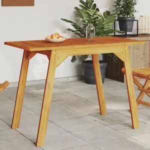 vidaXL Table à manger de jardin 110x56x75 cm bois massif d'acacia pas cher