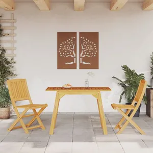 Comparateur de prix : vidaXL Ensemble à manger de jardin 3 pcs Bois d'acacia solide