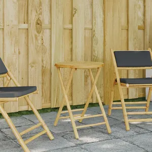Comparateur de prix : vidaXL Table de jardin pliable Ø55x75 cm bambou