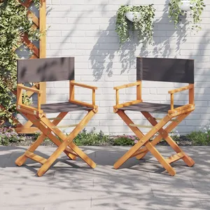 vidaXL Chaises pliables de jardin lot de 2 gris foncé tissu pas cher