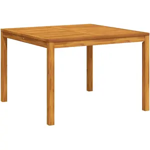 vidaXL Table à manger de jardin 110x110x75 cm bois d'acacia massif pas cher