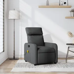 Comparateur de prix : vidaXL Fauteuil de massage inclinable Gris foncé Tissu