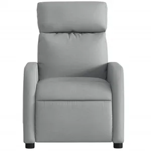 vidaXL Fauteuil inclinable Gris clair Tissu pas cher