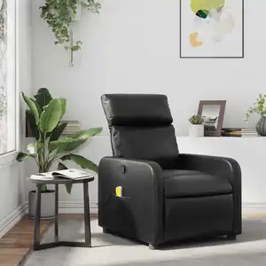 Comparateur de prix : vidaXL Fauteuil de massage inclinable Noir Similicuir