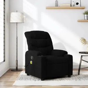 vidaXL Fauteuil de massage inclinable Noir Tissu pas cher