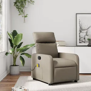 Comparateur de prix : vidaXL Fauteuil de massage inclinable Cappuccino Similicuir