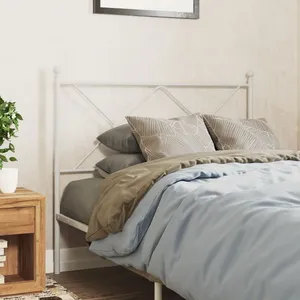 vidaXL Tête de lit métal blanc 100 cm pas cher