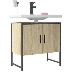 vidaXL Armoire lavabo de salle de bain chêne sonoma 60x33x60 cm pas cher