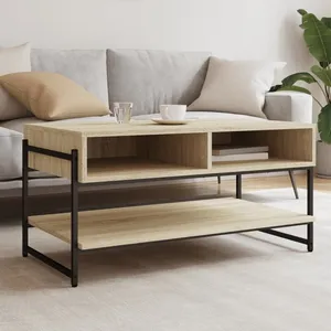 vidaXL Table basse chêne sonoma 90x50x45 cm bois d'ingénierie pas cher