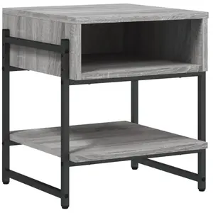 vidaXL Table basse sonoma gris 40x40x45 cm bois d'ingénierie pas cher