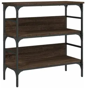 vidaXL Table console chêne marron 75x32x75 cm bois d'ingénierie pas cher