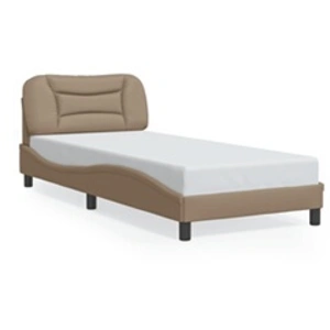 vidaXL Cadre de lit avec tête de lit Cappuccino 80x200 cm Similicuir pas cher