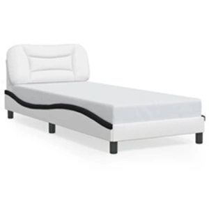 Vidaxl cadre de lit sans matelas blanc et noir 80x200 cm similicuir pas cher