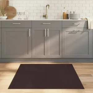 Comparateur de prix : Vidaxl - Tapis rectangulaire marron foncé 100x100 cm bambou Brun