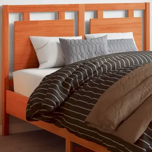 vidaXL Tête de lit cire marron 135 cm bois massif de pin pas cher