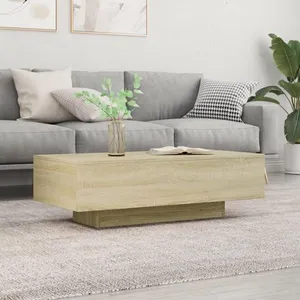 Comparateur de prix : vidaXL Table basse chêne sonoma 100x49,5x31 cm bois d'ingénierie