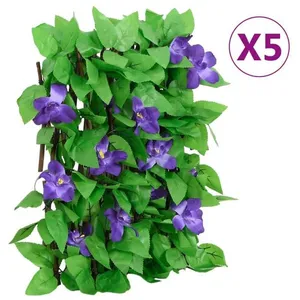 Comparateur de prix : vidaXL Treillis de lierre artificiel extensible 5 pcs vert 180x20 cm
