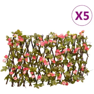 Comparateur de prix : vidaXL Treillis de lierre artificiel extensible 5 pcs 180x20 cm