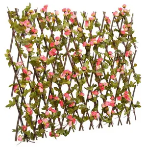 Comparateur de prix : vidaXL Treillis de lierre artificiel extensible rose foncé 180x60 cm
