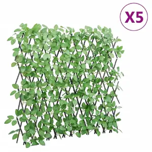 Comparateur de prix : vidaXL Treillis de lierre artificiel extensible 5 pcs vert 180x65 cm