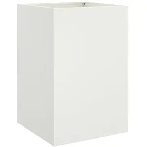 Comparateur de prix : vidaXL Jardinière blanc 52x48x75 cm acier laminé à froid