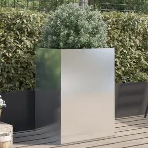 vidaXL Jardinière argenté 52x48x75 cm acier inoxydable pas cher