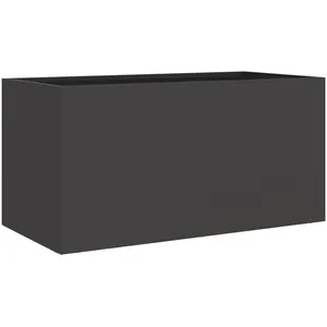 Comparateur de prix : vidaXL Jardinière noir 62x30x29 cm acier laminé à froid